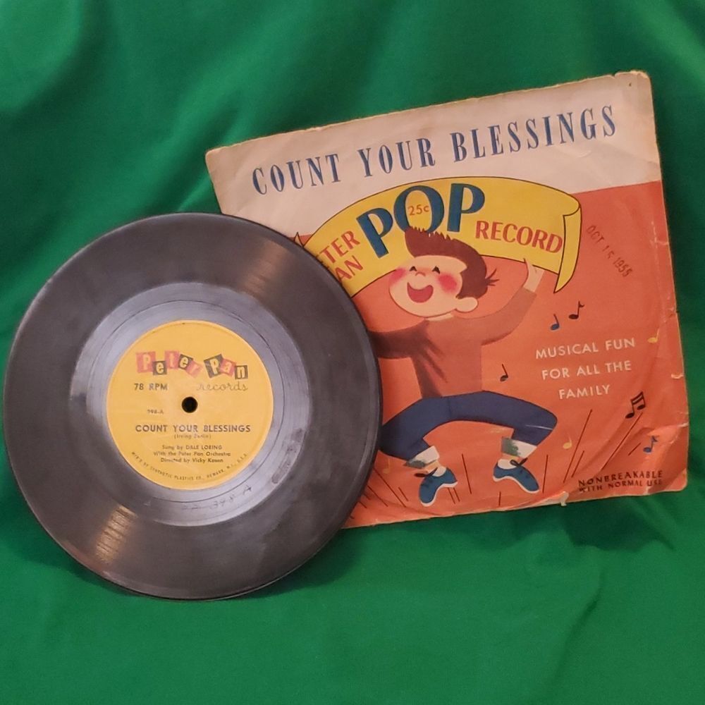 Peter Pan Records Home on the Range Count Your Blessings 78 Vinyl